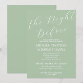 Einfache Elegante Abendessen vor der Probe Einladung (Vorne/Hinten)