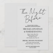 Einfache Elegante Abendessen vor der Probe Einladung (Vorne/Hinten)