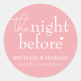 Einfache Elegante Abendessen vor der Probe Runder Aufkleber