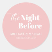 Einfache Elegante Abendessen vor der Probe Runder Aufkleber (Vorderseite)