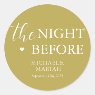 Einfache Elegante Abendessen vor der Probe Runder Aufkleber