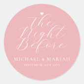 Einfache Elegante Abendessen vor der Probe Runder Aufkleber (Vorderseite)