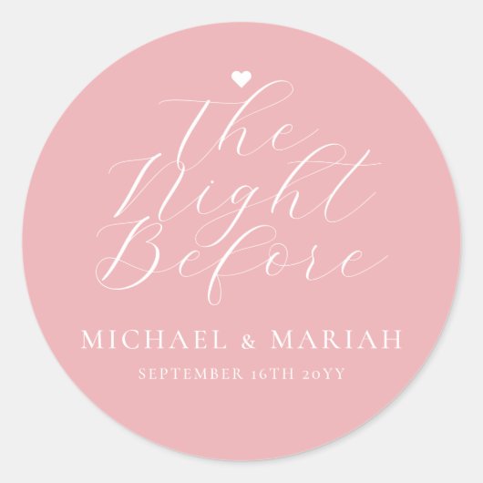 Einfache Elegante Abendessen vor der Probe Runder Aufkleber (Vorderseite)