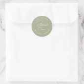 Einfache Elegante Abendessen vor der Probe Runder Aufkleber (Tasche)