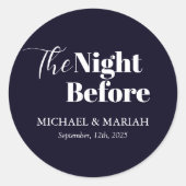 Einfache Elegante Abendessen vor der Probe Runder Aufkleber (Vorderseite)