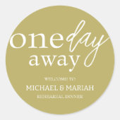 Einfache Elegante Abendessen vor der Probe Runder Aufkleber (Vorderseite)