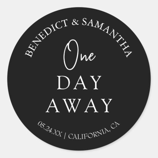 Einfache Elegante Abendessen vor der Probe Runder Aufkleber (Vorderseite)