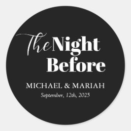 Einfache Elegante Abendessen vor der Probe Runder Aufkleber