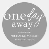 Einfache Elegante Abendessen vor der Probe Runder Aufkleber (Vorderseite)