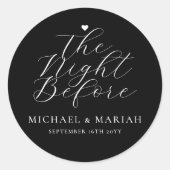 Einfache Elegante Abendessen vor der Probe Runder Aufkleber (Vorderseite)