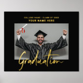 Einfache Elegante Abschluss Foto Printmedien Foliendrucke (Vorderseite)