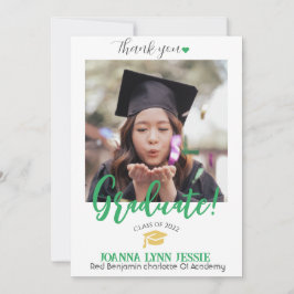 Einfache Elegante Abschluss Gold Cap Danke Script