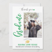 Einfache Elegante Abschluss Gold Cap Danke Script (Vorderseite)