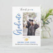 Einfache Elegante Abschluss Gold Cap Danke Script (Stehend Vorderseite)