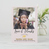 Einfache Elegante Abschluss Gold Cap Danke Script (Stehend Vorderseite)