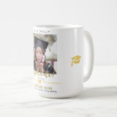 Einfache Elegante Abschluss Gold Cap Danke Script Kaffeetasse (VorderseiteRechts)