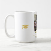 Einfache Elegante Abschluss Gold Cap Danke Script Kaffeetasse (Links)