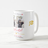 Einfache Elegante Abschluss Gold Cap Danke Script Kaffeetasse (VorderseiteRechts)