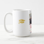 Einfache Elegante Abschluss Gold Cap Danke Script Kaffeetasse (Links)