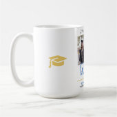 Einfache Elegante Abschluss Gold Cap Danke Script Kaffeetasse (Links)