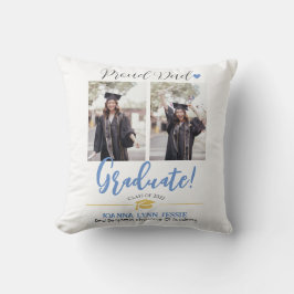 Einfache Elegante Abschluss Gold Cap Danke Script Kissen