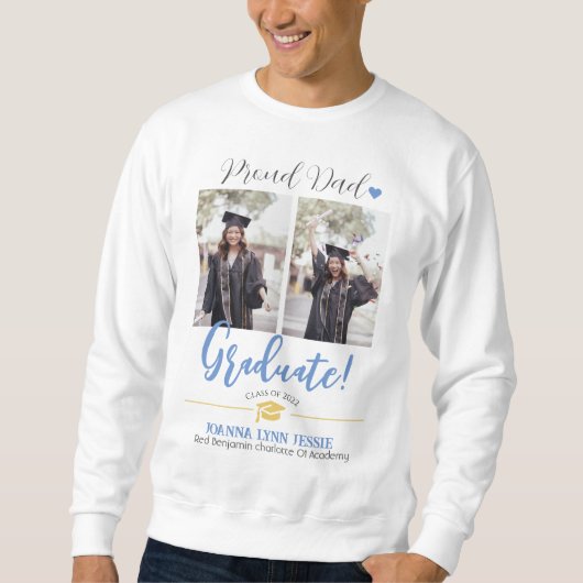 Einfache Elegante Abschluss Gold Cap Danke Script Sweatshirt (Vorderseite)