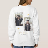 Einfache Elegante Abschluss Gold Cap Danke Script Sweatshirt (Rückseite)