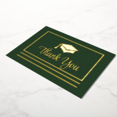 Einfache Elegante Abschluss Vielen Dank Foil Postc Folieneinladung (Gedreht)