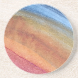 Einfache Elegante Abstrakt Braun Blaues Wasser Getränkeuntersetzer