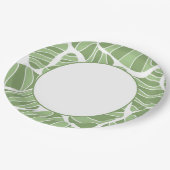 Einfache, elegante Abstrakte Green Shape Paper-Tel Pappteller (Schrägansicht)