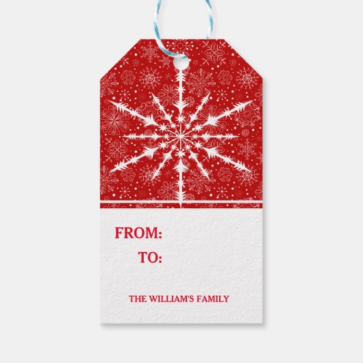 Einfache Elegante Abstrakter Weihnachtsstar Geschenkanhänger (Rückseite)