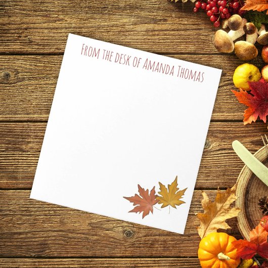 Einfache Elegante Ahorn-Blätter Notizblock