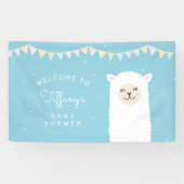 Einfache Elegante Alpaca Llama Baby Dusche Willkom Banner (Horizontal)