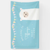 Einfache Elegante Alpaca Llama Baby Dusche Willkom Banner (Vertikal)