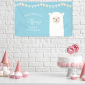 Einfache Elegante Alpaca Llama Baby Dusche Willkom Banner