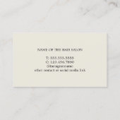 Einfache Elegante Alte weiße Goldschere Friseurin Visitenkarte (Rückseite)