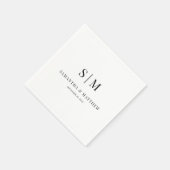 Einfache Elegante Ampersand Couple Initials Hochze Serviette (Ecke)