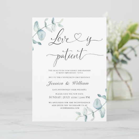 Einfache Elegante Ändern der Datumsfarbe Einladung (Stehend Vorderseite)