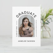 Einfache, elegante Ankündigung des Abschlusses Fot (Stehend Vorderseite)