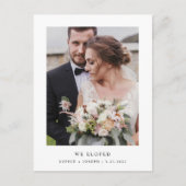Einfache, elegante Ankündigung von Hochzeiten und Postkarte (Vorderseite)