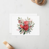 Einfache elegante Aquarellfarben-Flachbildschirm Mitteilungskarte (Vorderseite/Rückseite Beispiel)