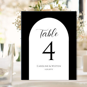 Einfache, elegante Arch, Schwarz, Hochzeiten Tisch Acrylschild