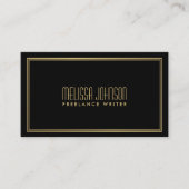 Einfache Elegante Art Deco Rodelbahn mit Aussicht Visitenkarte (Vorderseite)