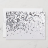 Einfache Elegante Ästhetische Glitzer meine Brautj Einladung (Rückseite)