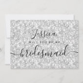 Einfache Elegante Ästhetische Glitzer meine Brautj Einladung (Vorderseite)