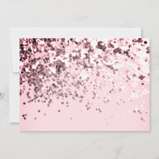 Einfache Elegante Ästhetische Glitzer meine Brautj Einladung (Rückseite)