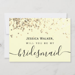 Einfache Elegante Ästhetische Glitzer meine Brautj Einladung