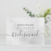 Einfache Elegante ästhetische Wasserfarbe meine Br Einladung (Stehend Vorderseite)