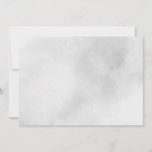 Einfache Elegante ästhetische Wasserfarbe meine Br Einladung (Rückseite)