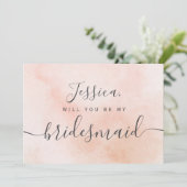 Einfache Elegante ästhetische Wasserfarbe meine Br Einladung (Stehend Vorderseite)